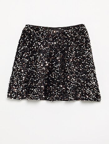 Gonna in velluto con paillettes