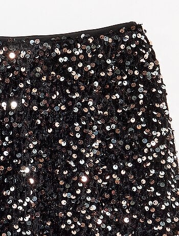 Gonna in velluto con paillettes