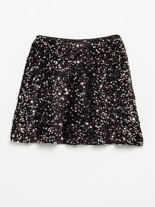 Gonna in velluto con paillettes - Kiabi