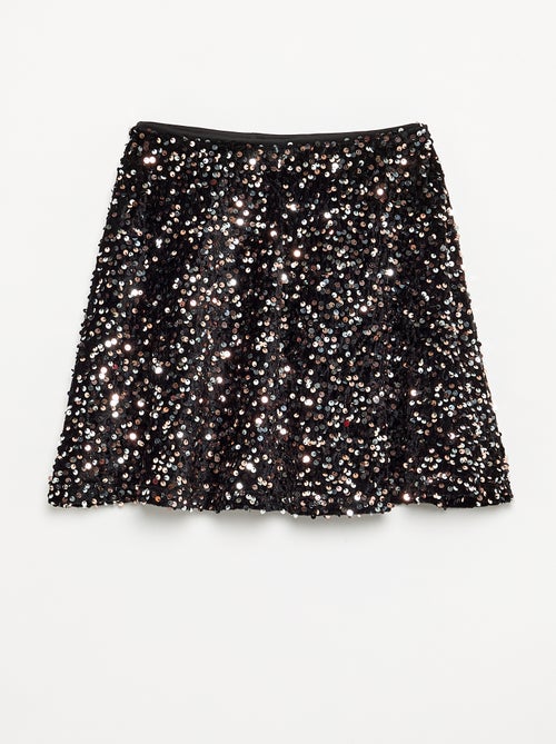 Gonna in velluto con paillettes - Kiabi