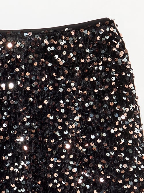 Gonna in velluto con paillettes - Kiabi