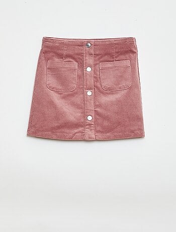 Gonna in velluto taglio corto e dritto