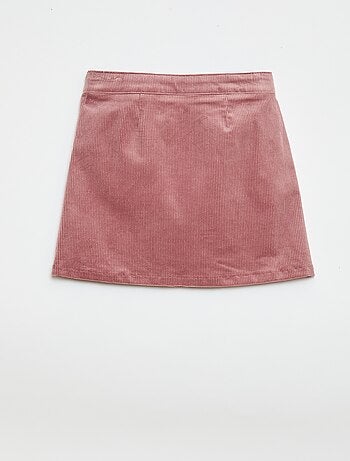 Gonna in velluto taglio corto e dritto