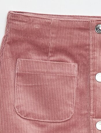 Gonna in velluto taglio corto e dritto