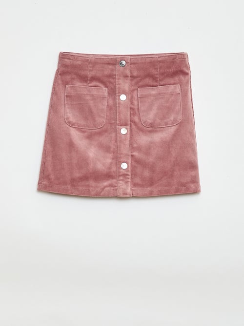 Gonna in velluto taglio corto e dritto - Kiabi