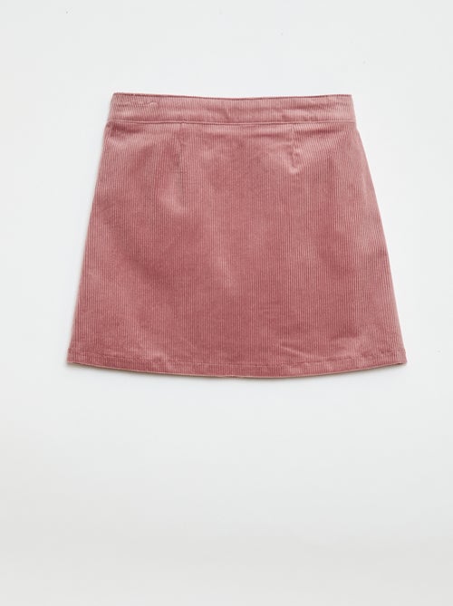 Gonna in velluto taglio corto e dritto - Kiabi