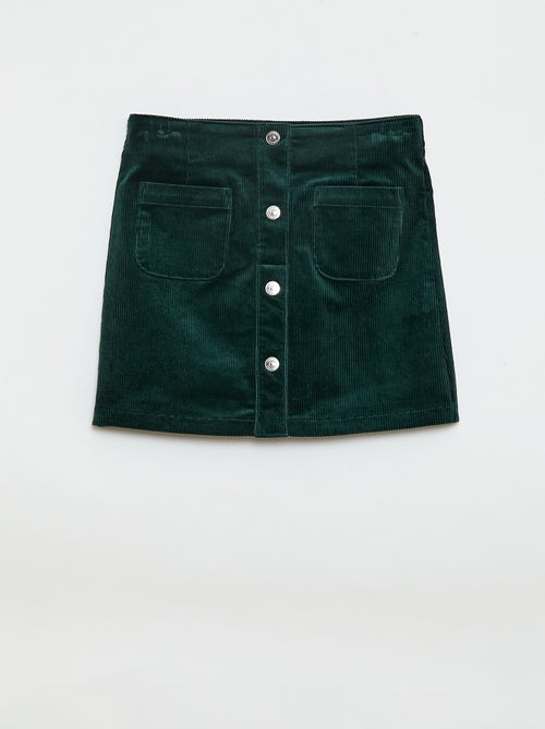 Gonna in velluto taglio corto e dritto - Kiabi