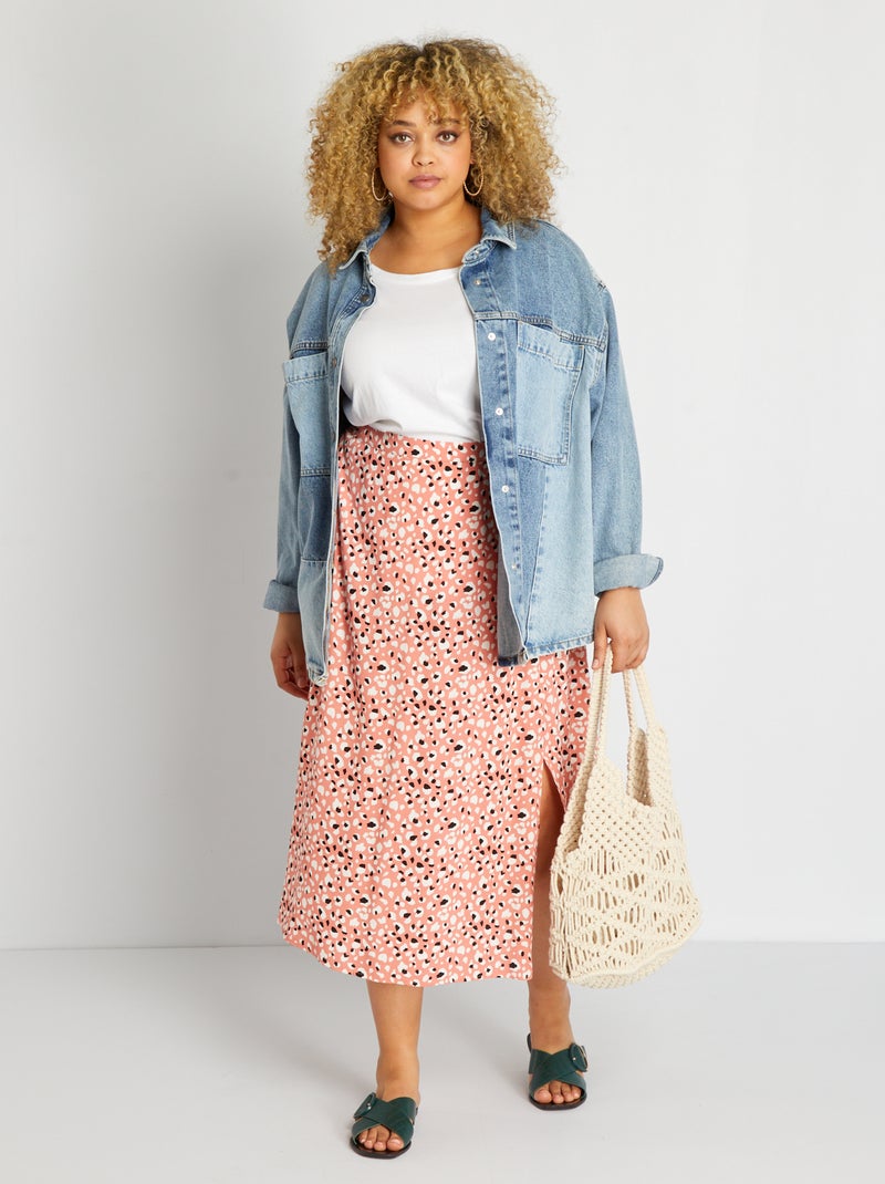 Lyrur Gonne da donna in vita alta elastica Casual volant