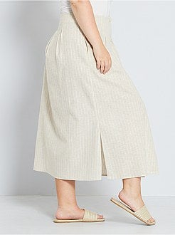 Gonna longuette in lino e cotone - Kiabi