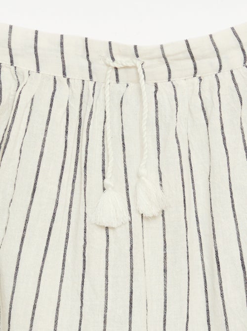 Gonna lunga a righe con balze - Kiabi