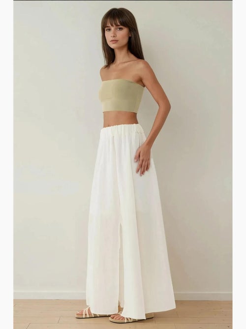 Gonna lunga a vita alta con spacco a forma di a hiccup - Kiabi