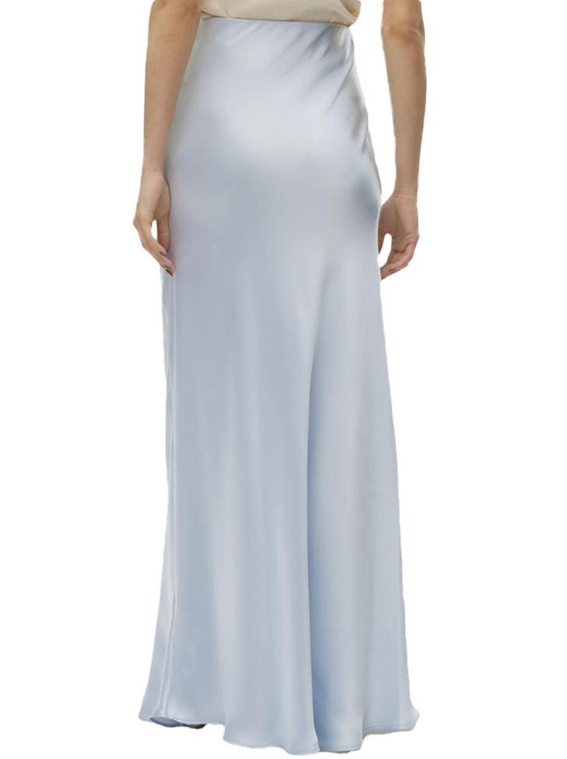 Gonna lunga a vita alta Vero Moda Blu - Kiabi