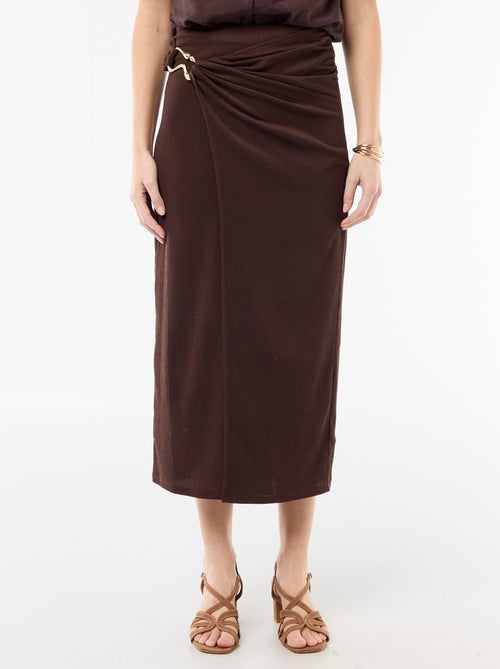 Gonna lunga con fibbia dorata in vita - Kiabi