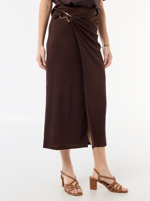 Gonna lunga con fibbia dorata in vita - Kiabi