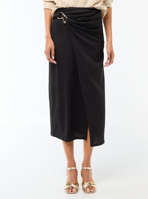 Gonna lunga con fibbia dorata in vita - Kiabi