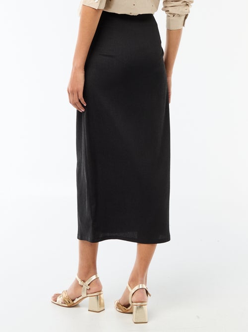 Gonna lunga con fibbia dorata in vita - Kiabi