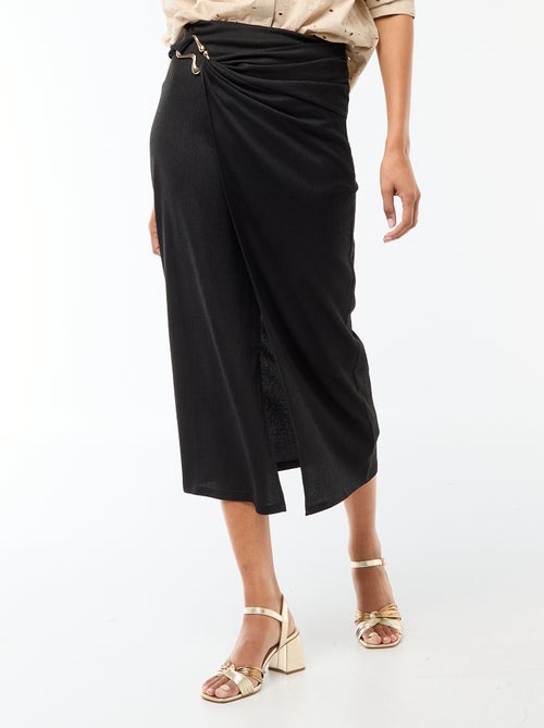 Gonna lunga con fibbia dorata in vita - Kiabi