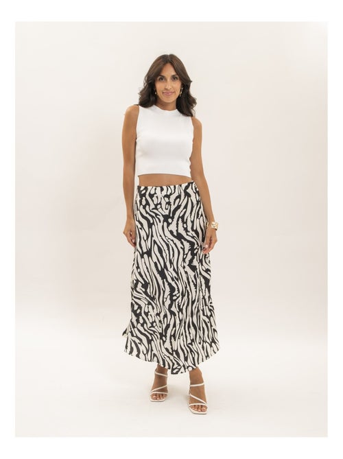 Gonna lunga con motivo zebrato XORANIA - Kiabi