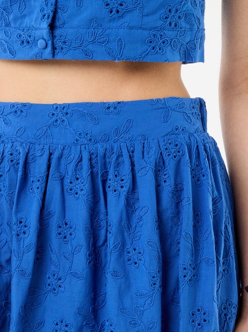 Gonna lunga con ricamo inglese - Kiabi