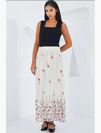 Gonna lunga con stampa floreale bdart