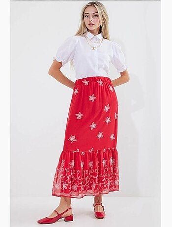 Gonna lunga con stampa floreale bdart