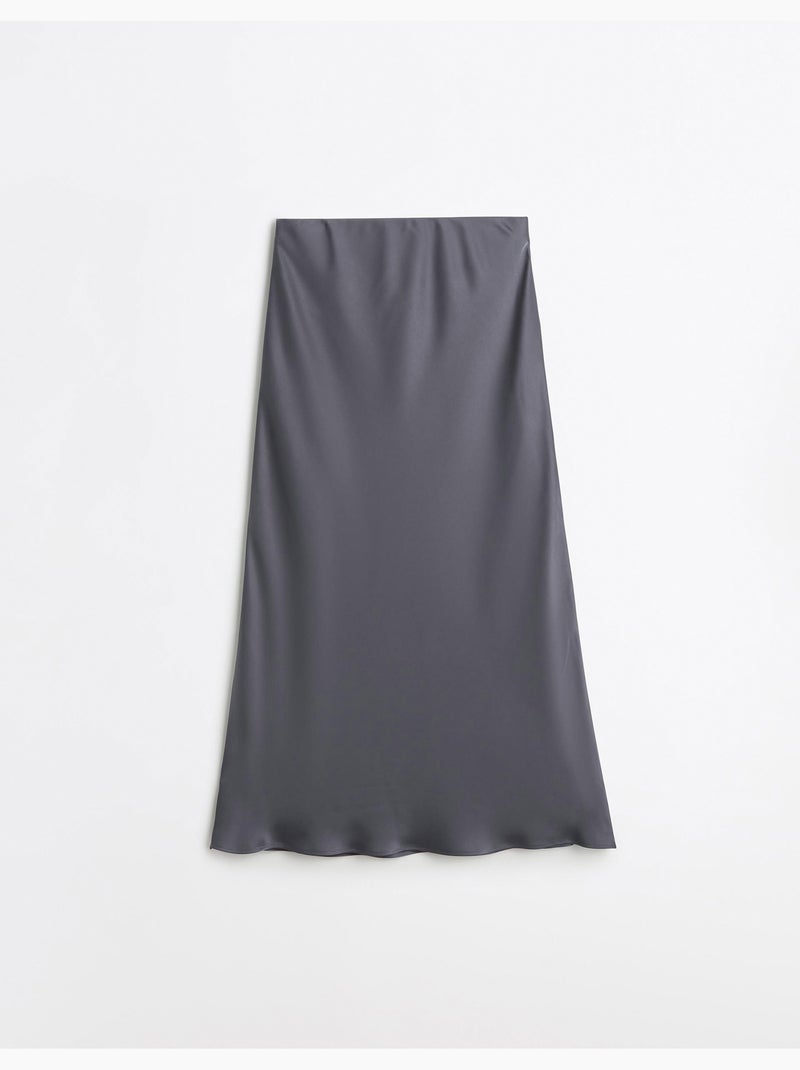 Gonna lunga di raso, MO Fashion Grigio - Kiabi