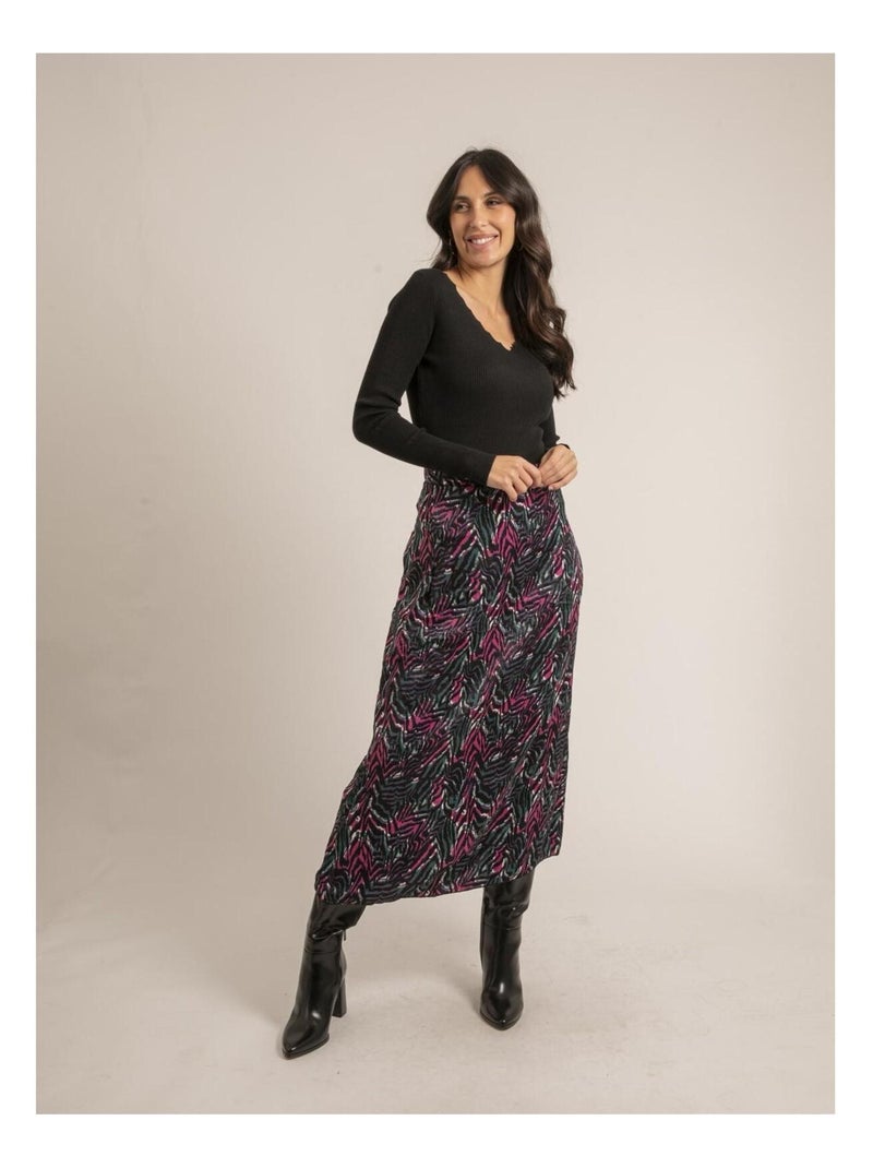 Gonna lunga fluida XIADANI Viola - Kiabi