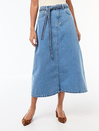 Gonna lunga in denim