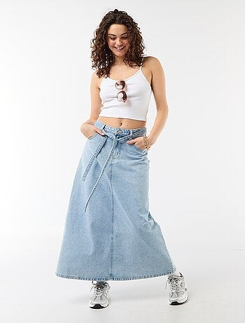 Gonna lunga in denim
