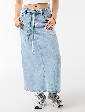 Gonna lunga in denim