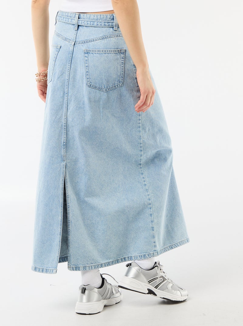 Gonna lunga in denim Blu - Kiabi