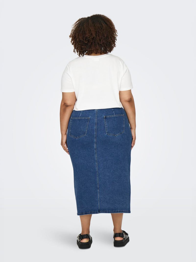 Gonna lunga in denim 'Only Carmakoma' BLU - Kiabi