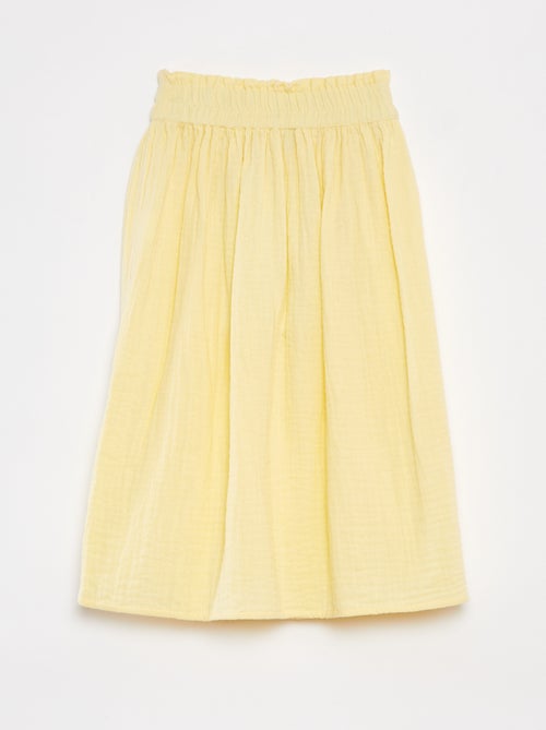 Gonna lunga in garza di cotone - Kiabi