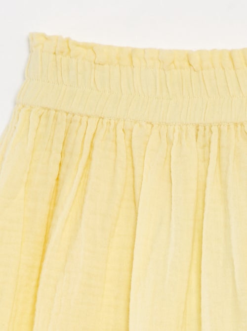 Gonna lunga in garza di cotone - Kiabi