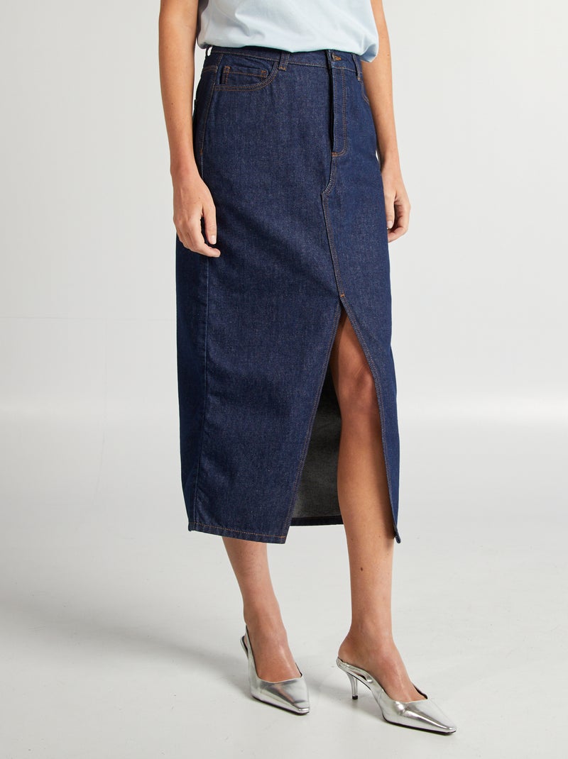 Gonna lunga in jeans BLU - Kiabi