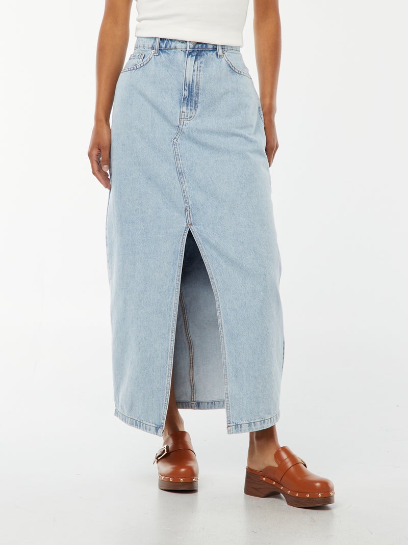 Gonna lunga in jeans BLU - Kiabi
