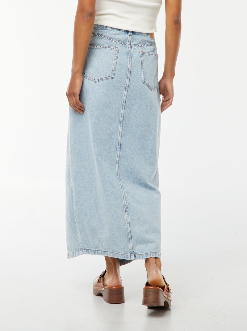 Gonna lunga in jeans BLU - Kiabi
