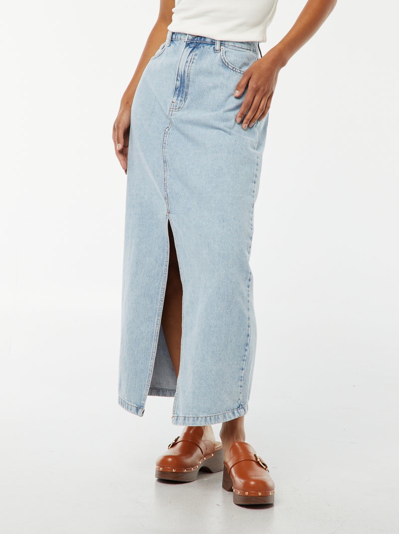 Gonna lunga in jeans BLU - Kiabi