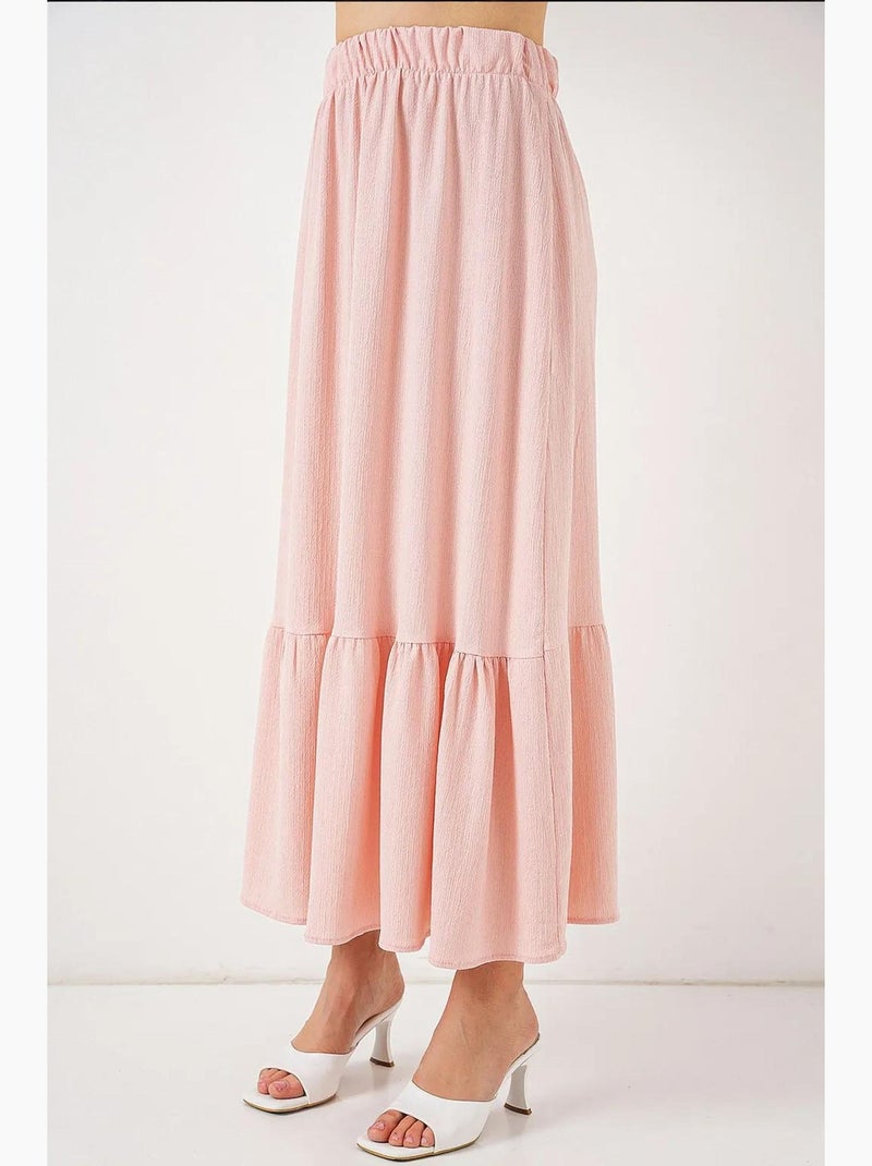 Gonna lunga in maglia bdart Rosa antico - Kiabi