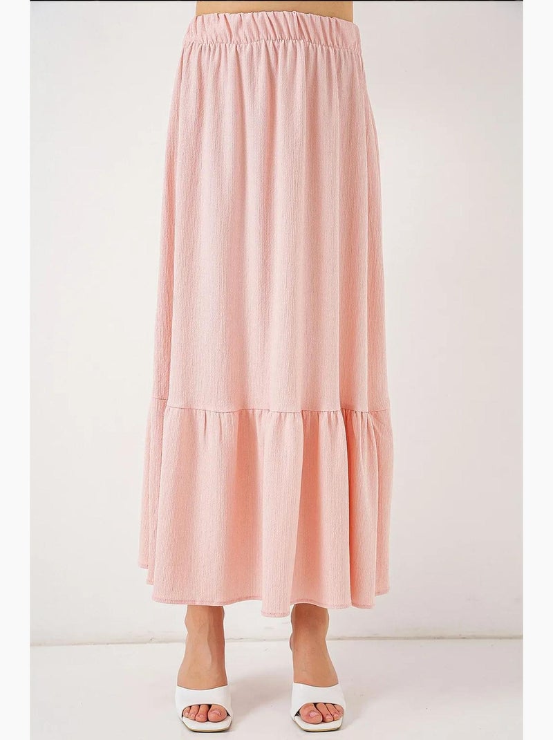 Gonna lunga in maglia bdart Rosa antico - Kiabi