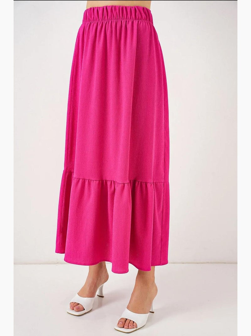 Gonna lunga in maglia bdart Rosa fucsia - Kiabi