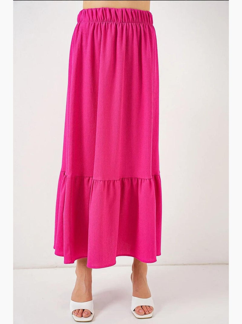 Gonna lunga in maglia bdart Rosa fucsia - Kiabi