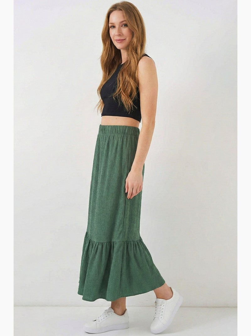 Gonna lunga in maglia bdart Verde smeraldo - Kiabi