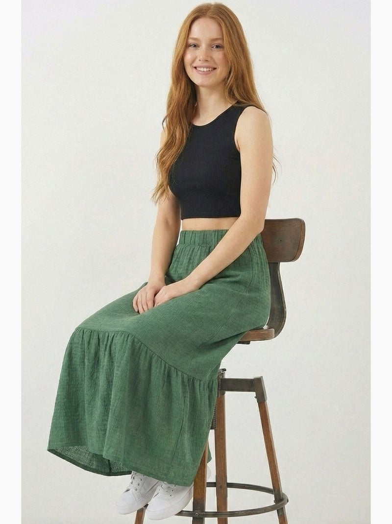 Gonna lunga in maglia bdart Verde smeraldo - Kiabi
