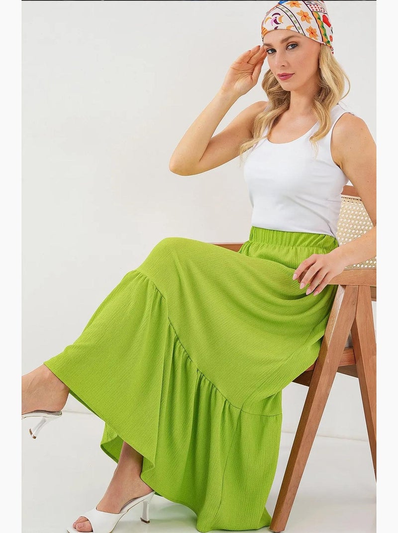 Gonna lunga in maglia bdart Verde tiglio - Kiabi