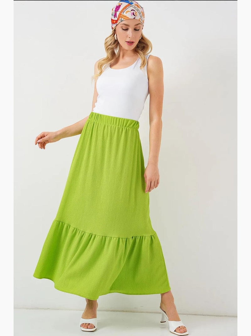 Gonna lunga in maglia bdart Verde tiglio - Kiabi