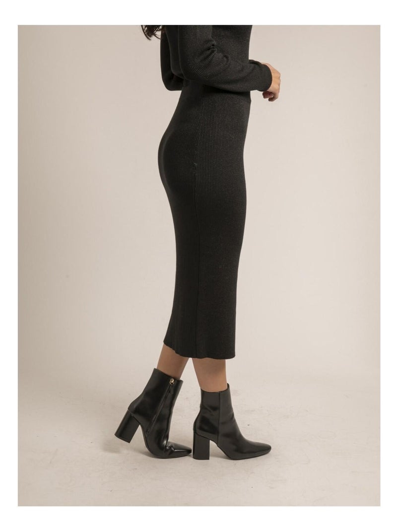 Gonna lunga in maglia XOTELLE Nero - Kiabi