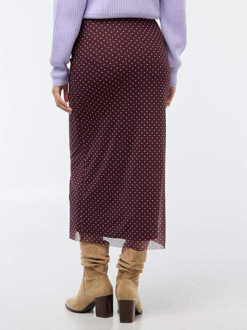 Gonna lunga in mesh a pois - Kiabi