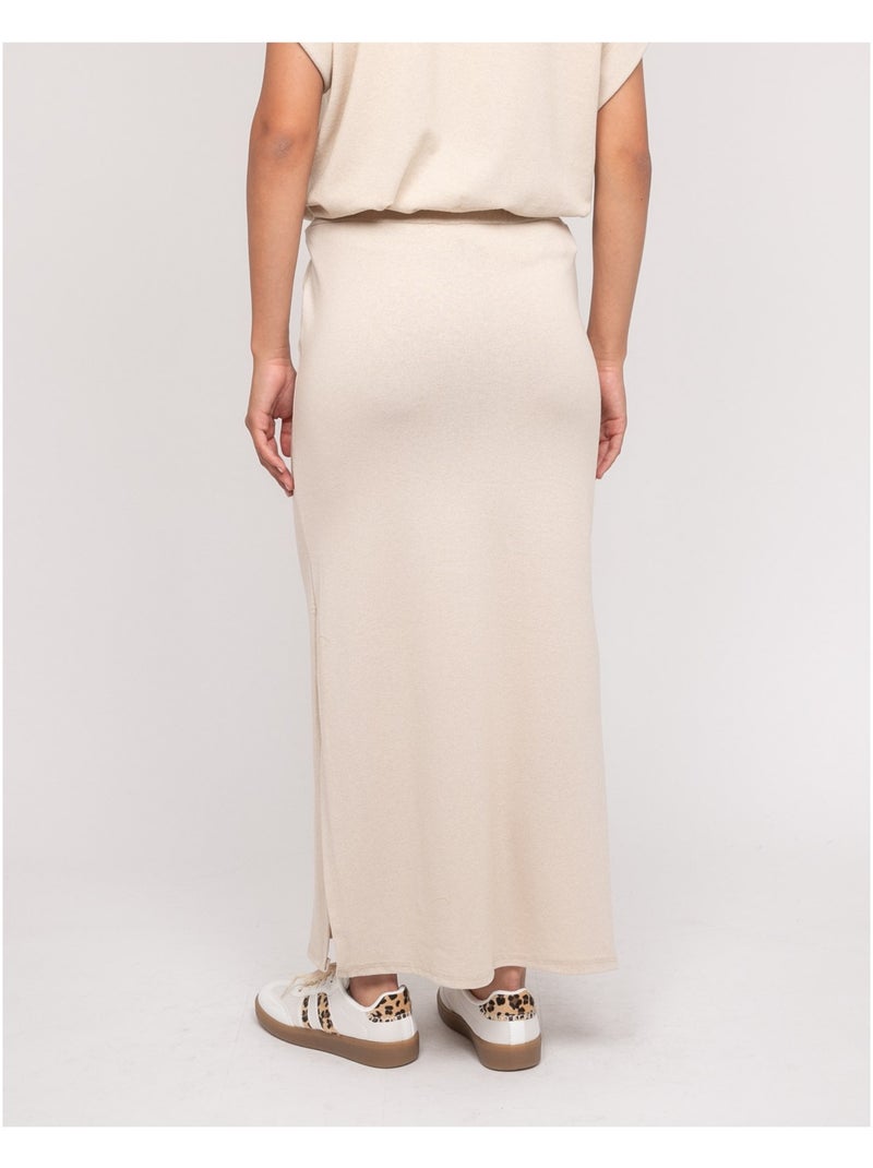 Gonna lunga in pile XIVELA Beige - Kiabi