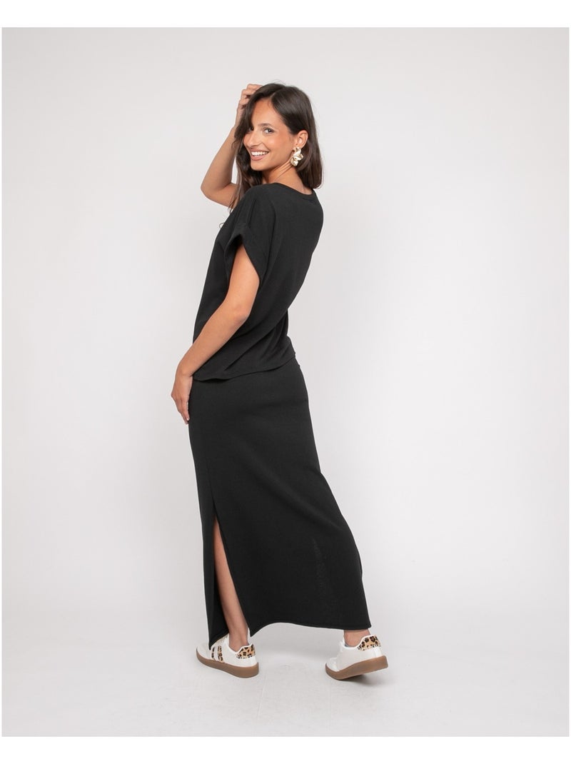 Gonna lunga in pile XIVELA Nero - Kiabi